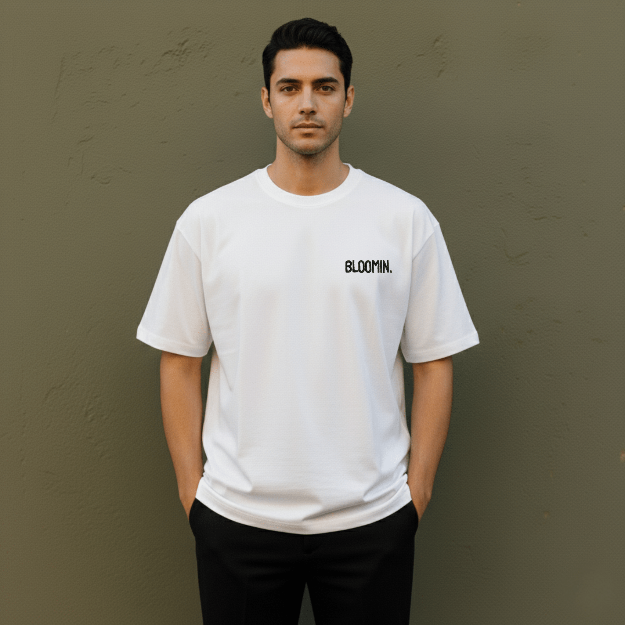 PREMIUM OVERSIZED T - SHIRT - ESSENTIAL - WHITE/BLACK