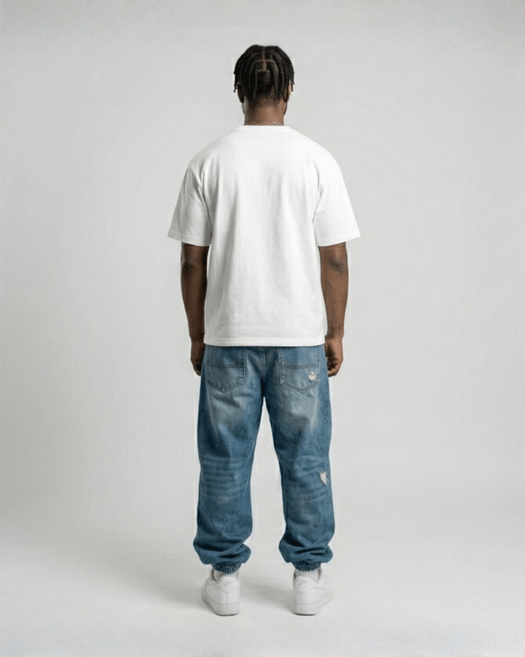 PREMIUM OVERSIZED T - SHIRT - ESSENTIAL - WHITE/BLACK