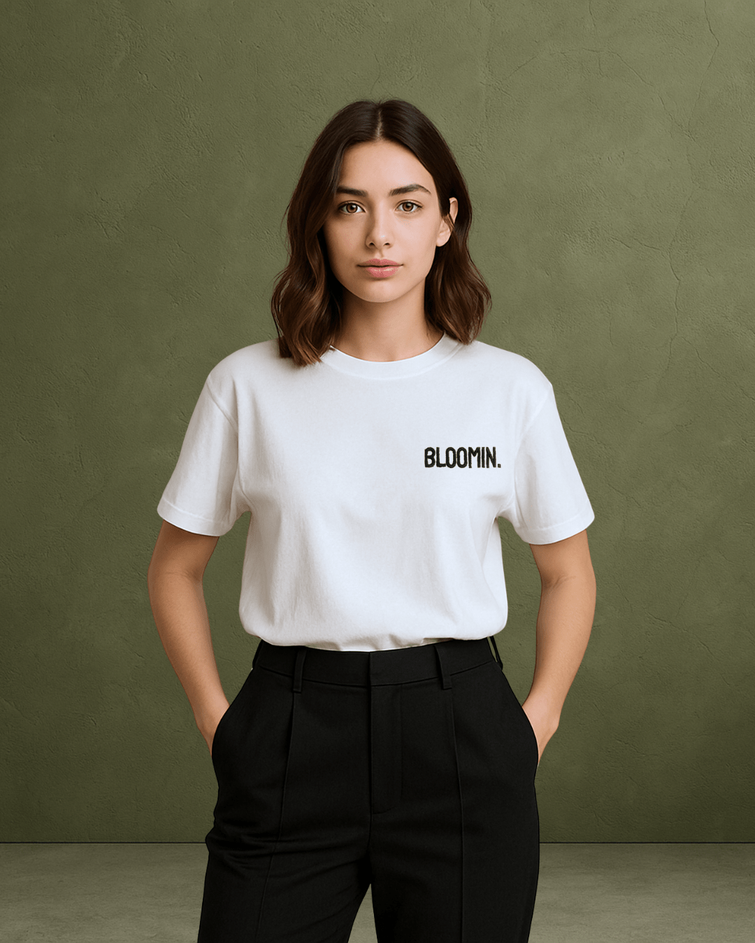 PREMIUM OVERSIZED T - SHIRT - ESSENTIAL - WHITE/BLACK