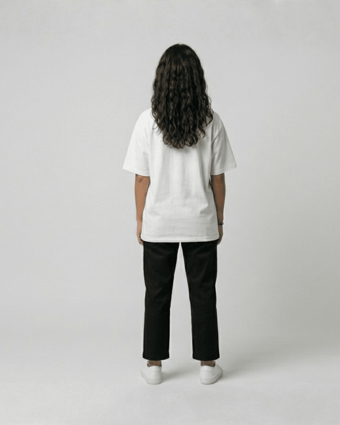 PREMIUM OVERSIZED T - SHIRT - ESSENTIAL - WHITE/PINK
