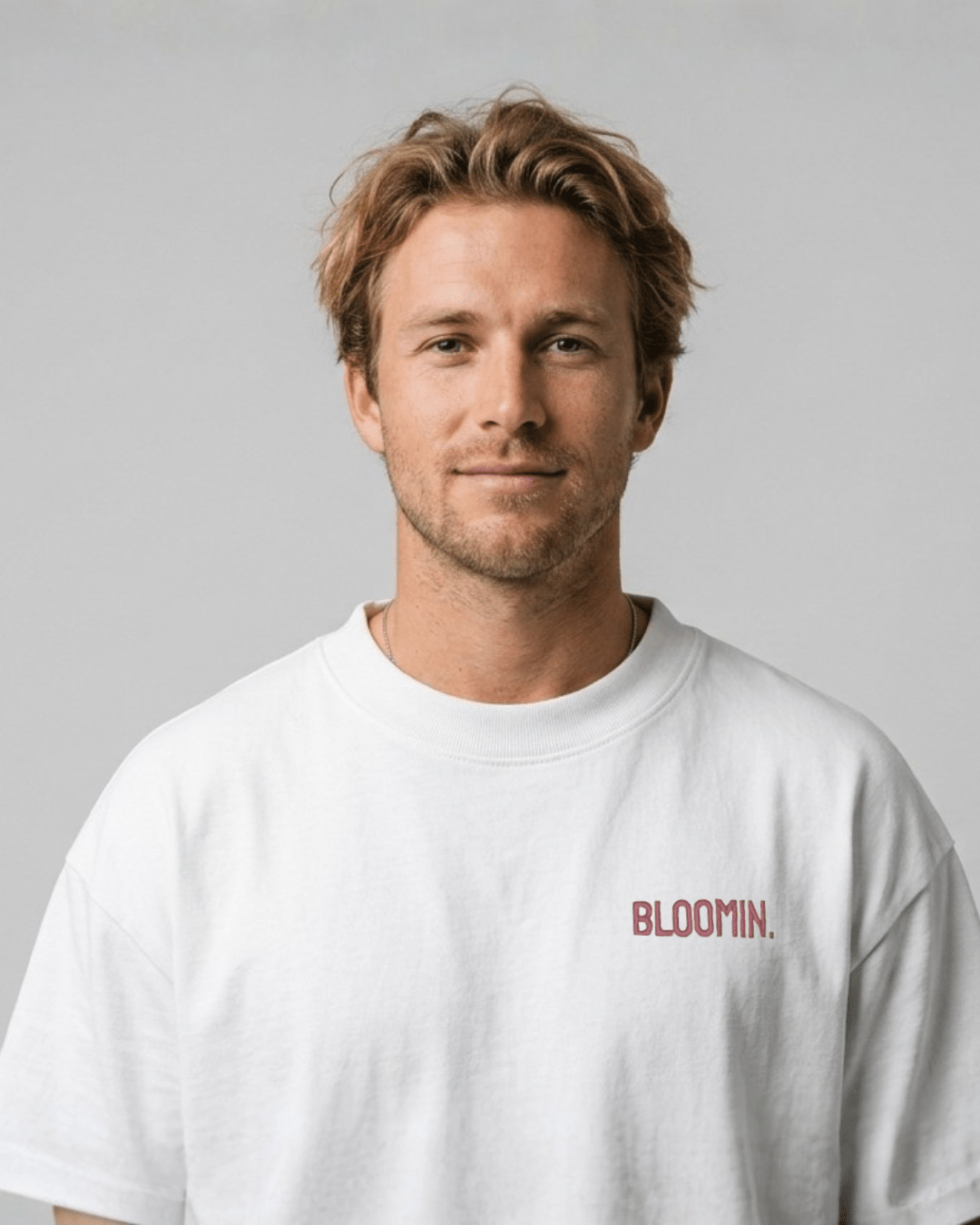 PREMIUM OVERSIZED T - SHIRT - ESSENTIAL - WHITE/PINK