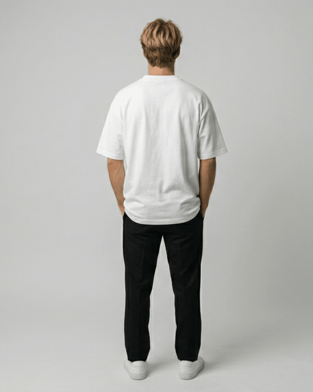 PREMIUM OVERSIZED T - SHIRT - ESSENTIAL - WHITE/PINK