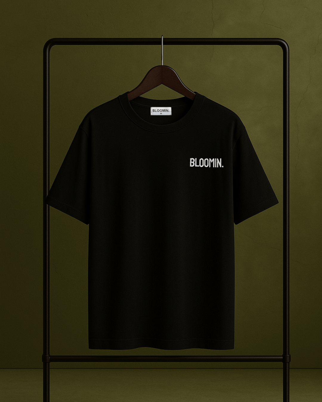 PREMIUM OVERSIZED T - SHIRT - FLOW LINE BLACK/WHITE