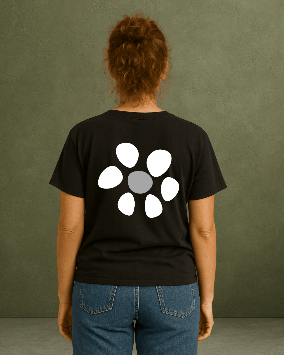 PREMIUM OVERSIZED T - SHIRT - FLOW LINE BLACK/WHITE