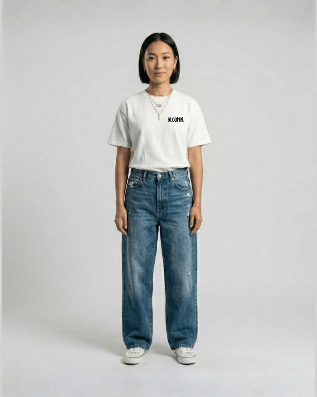 PREMIUM OVERSIZED T - SHIRT - FLOW LINE - CARAMEL BLOOM