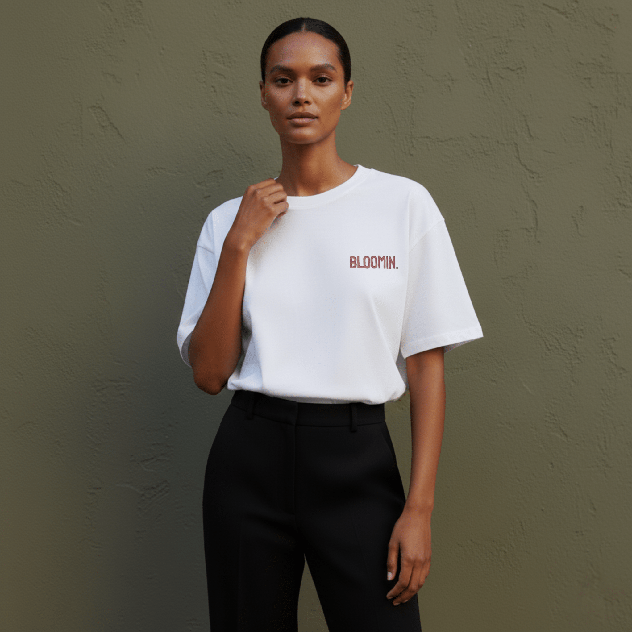 PREMIUM OVERSIZED T - SHIRT - FLOW LINE - COTTON BLUSH