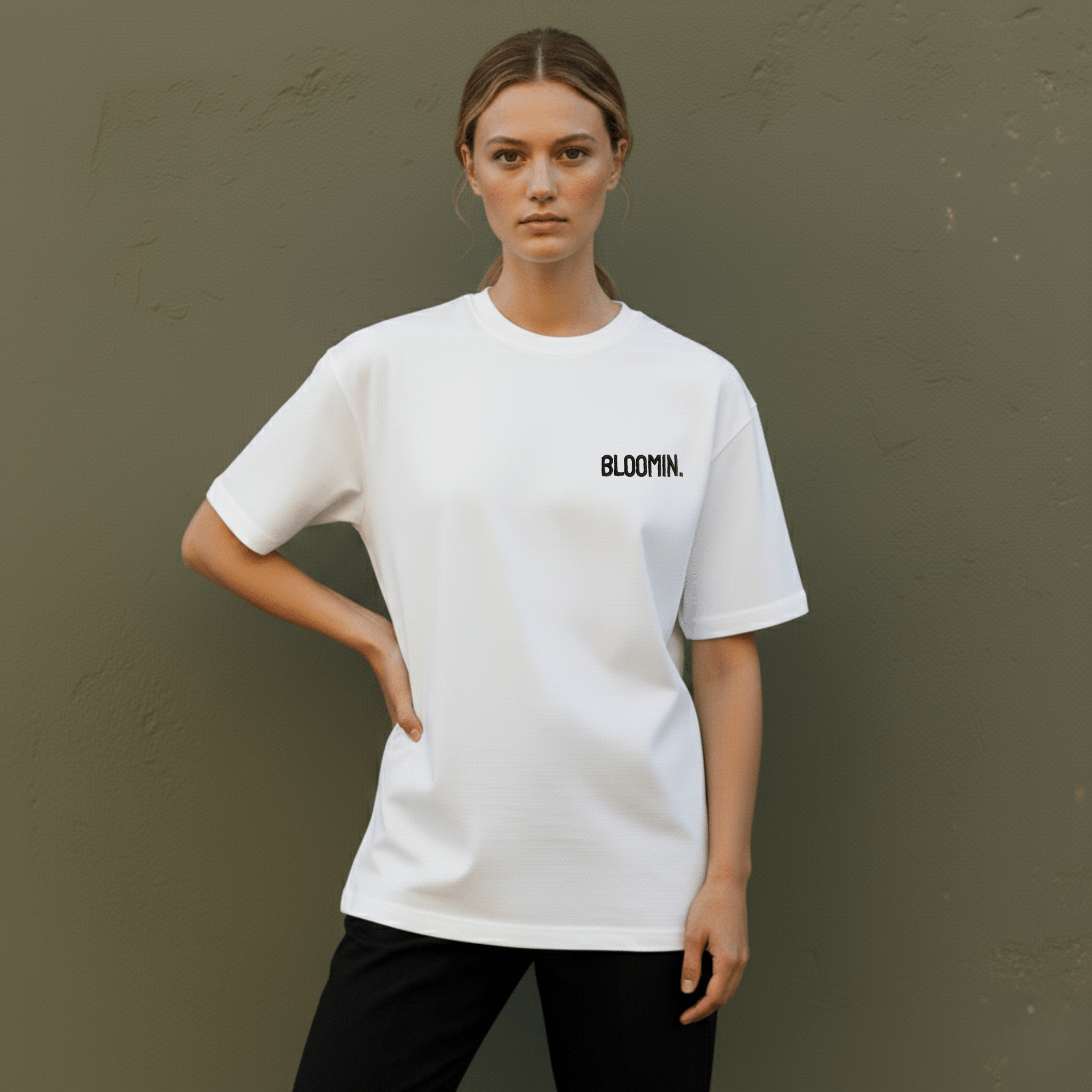 PREMIUM OVERSIZED T - SHIRT - FLOW LINE - MIDNIGHT SNOW