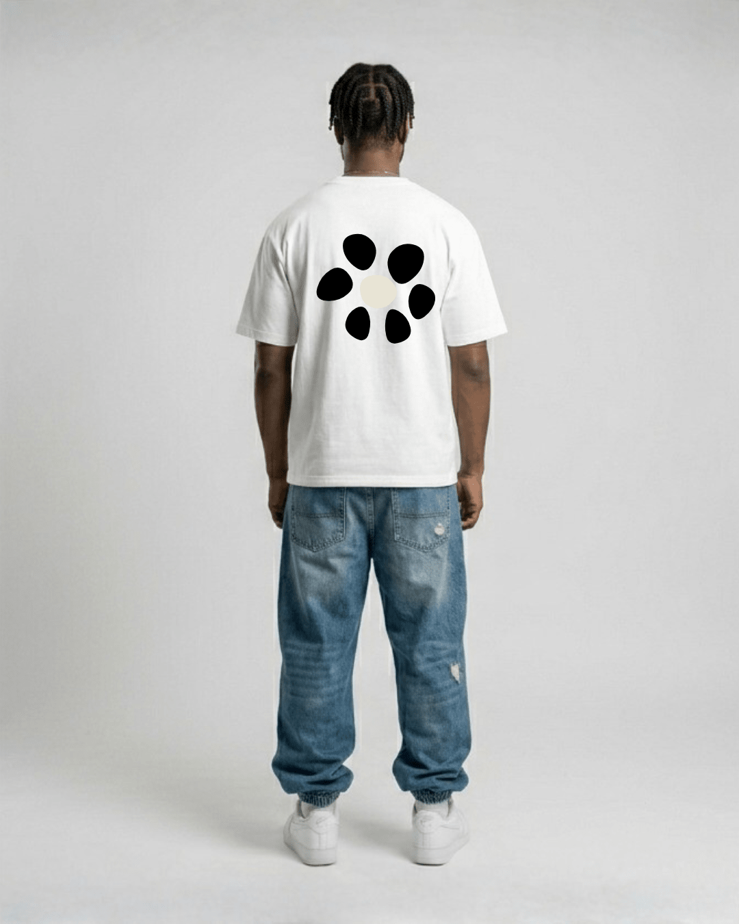 PREMIUM OVERSIZED T - SHIRT - FLOW LINE - MIDNIGHT SNOW