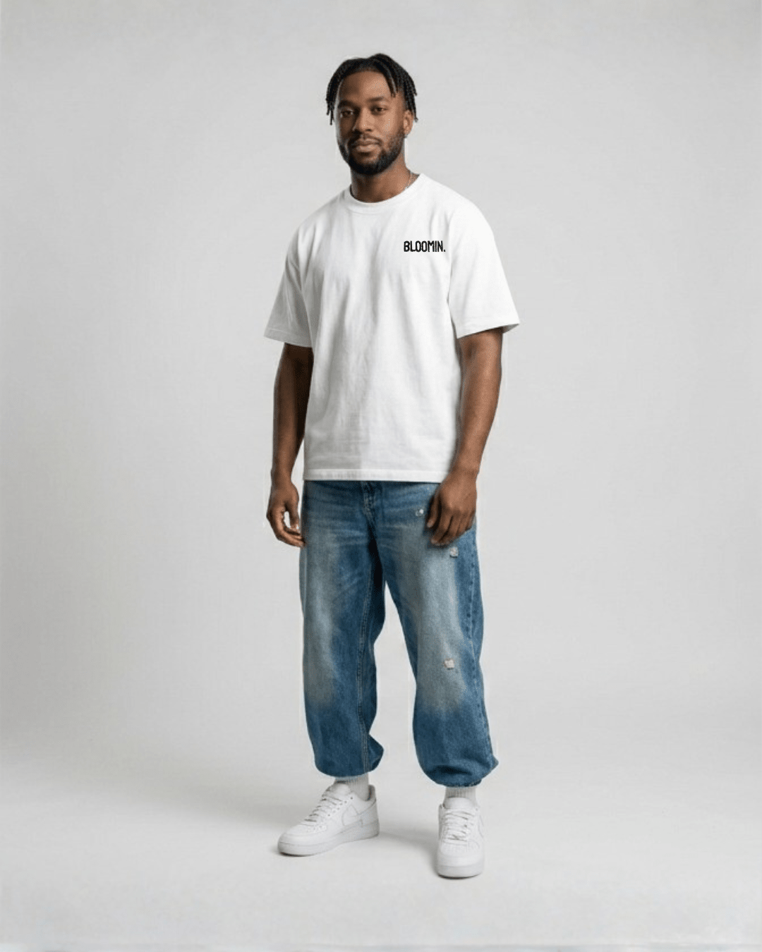 PREMIUM OVERSIZED T - SHIRT - FLOW LINE - MIDNIGHT SNOW