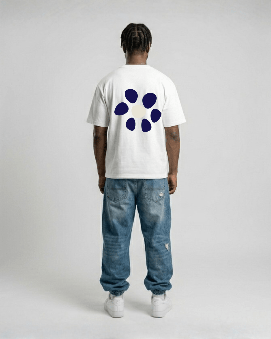 PREMIUM OVERSIZED T - SHIRT - FLOW LINE - OCEAN BLOOM