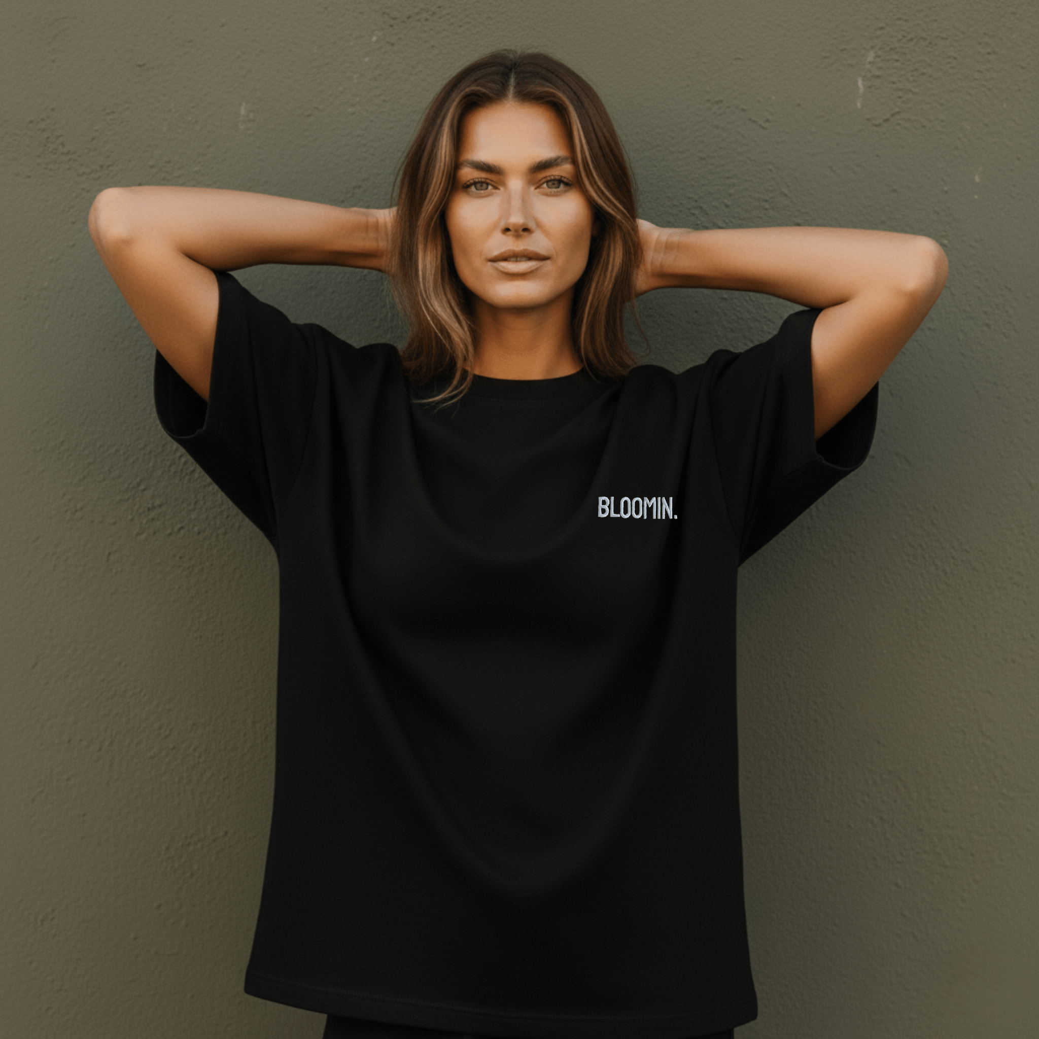 PREMIUM OVERSIZED T - SHIRT - FLOW LINE - SHADOW WHITE