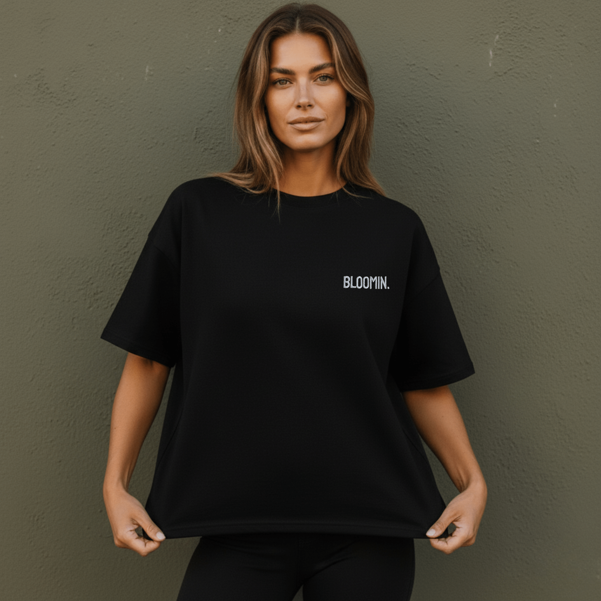 PREMIUM OVERSIZED T - SHIRT - FLOW LINE - SHADOW WHITE