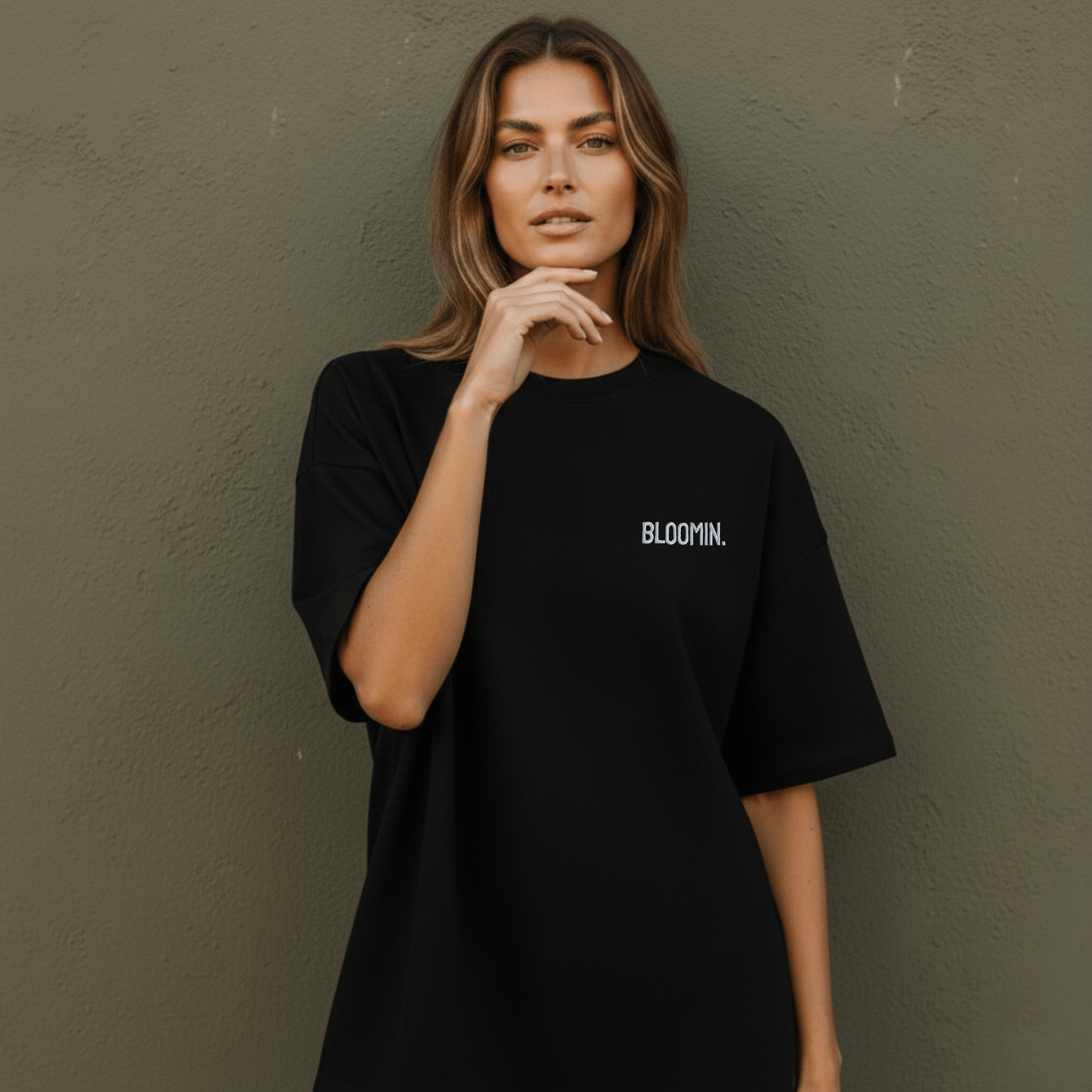 PREMIUM OVERSIZED T - SHIRT - FLOW LINE - SHADOW WHITE