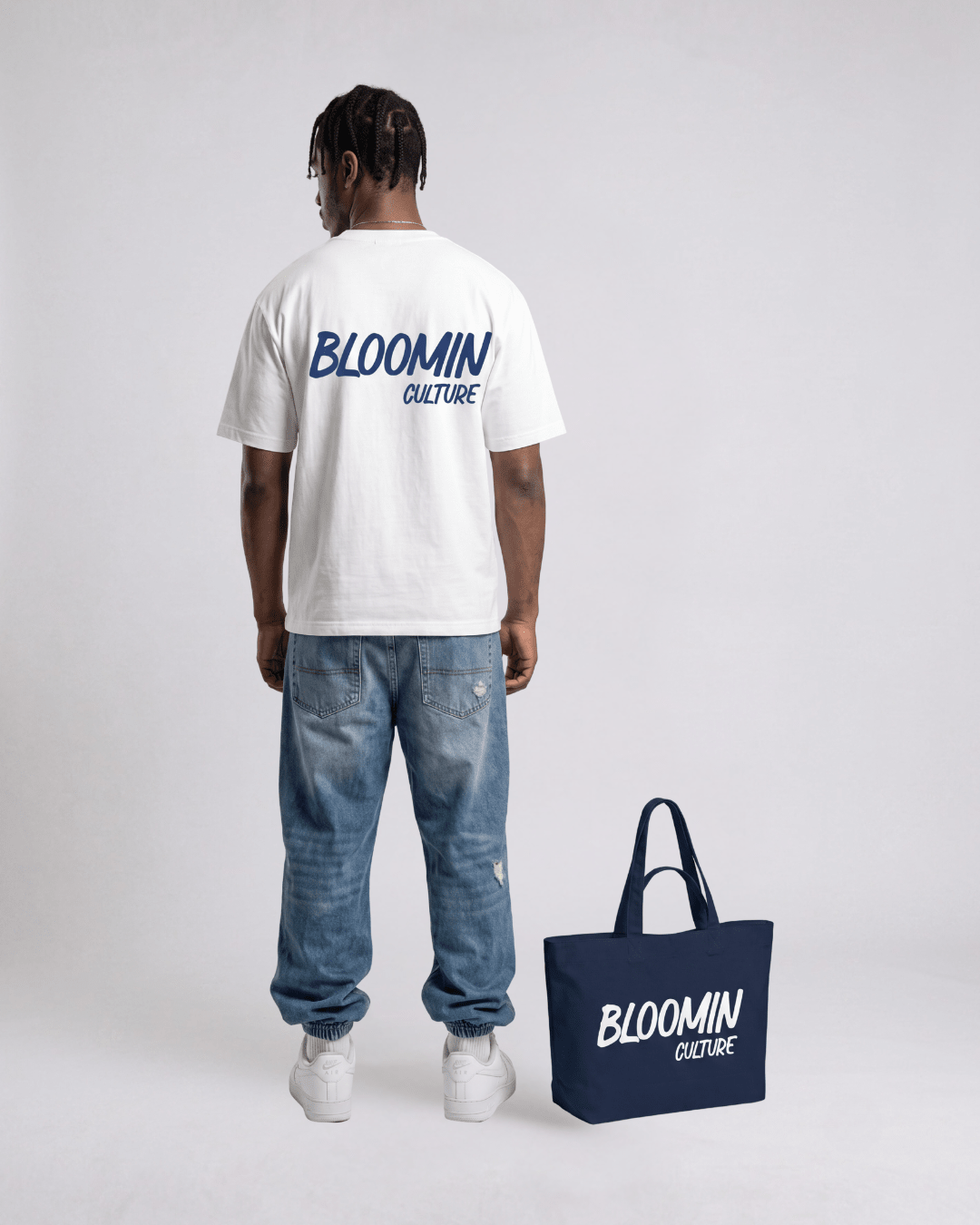 PREMIUM OVERSIZED T-SHIRT - SIGNATURE LINE - T-SHIRT BLUE